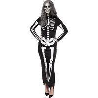 FUNIDELIA Déguisement squelette élégante femme - Déguisement pour femme et accessoires pour Halloween, carnaval et fêtes.Taille: XL