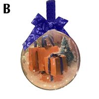 Boule transparente de décoration de sapin de Noël - Bleu