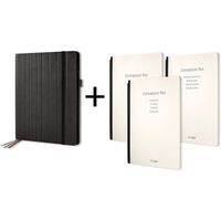SIGEL CF132 Organisateur, porte-documents, 24,5x31x3 cm, similicuir, noir avec set 3 cahiers, Conceptum flex