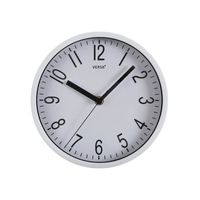 Versa Raven Horloge Murale pour la Cuisine, Pendule pour Salon, 20 x 4,3 x 20 cm,PVC, Blanc