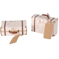 VGEBY Boîte Cadeau 50 pcs/Ensemble Mini Valise Carton de Bonbons Cadeau Portable pour Mariage Fête d'Anniversaire
