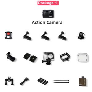 CAMÉRA SPORT Forfait-1-caméra d'action 4K 60FPS 24MP, écran 2.0