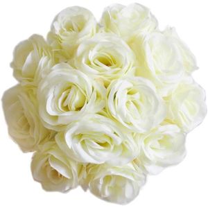 FLEUR ARTIFICIELLE Fleur Artificielle Rose En Soie 50Pcs Real-Touch F