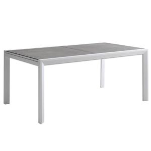 TABLE DE JARDIN  Table de jardin à rallonge Lippi 360x100cm blanche