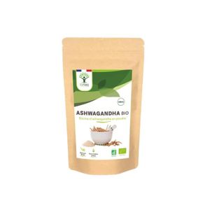 TONUS - VITALITÉ Ashwagandha Bio poudre - Bioptimal - Complément Alimentaire - Superaliment - Conditionné en France - Certifié Ecocert - 100g