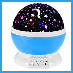 OBJETS LUMINEUX DÉCO  bleu - Projecteur LED rotatif produisant l'image'un ciel étoilé, idéal pour la chambre'un enfant ou comme cad