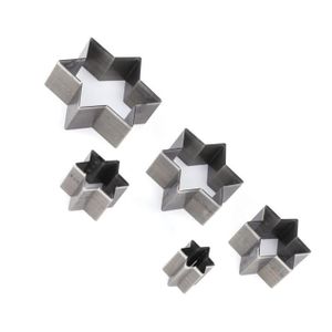 Perforatrice - Poinçon Drfeify matrice de découpe en cuir étoile 5 pièces poinçon en cuir ensemble de matrices Cutter creux étoile moule de coupe