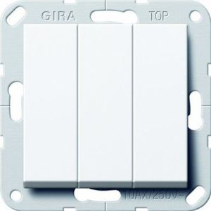 Gira 013040 Interrupteur Va-et-Vient S-Color avec Manette/Recouvrement Blanc Brillant 
