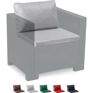 Ensemble table et chaise de jardin Coussins de rechange pour salon de jardin Bica Grand Soleil Rotin imperméables étanches Rotin 4 places, Couleur: Gris