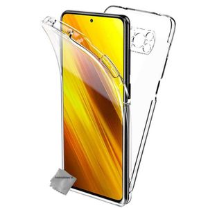 Protection Décran en Intégré Téléphone Housse Etui de Transparent Silicone Antichoc avec Lanière pour 6,67 Vauki 360 Degré Coque pour Xiaomi Poco X3//X3 NFC//X3 Pro 4G avec Cordon de Collier Or Rose