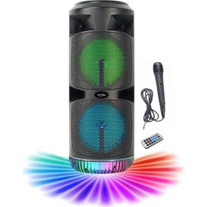 Enceinte Karaoke Professionnel, Haut-Parleur de karaoké Bluetooth avec 2  Microphones sans Fil, Karaoke Complet Haut-parleurs de fête, Machine à  Chanter karaoké avec Lumière Disco Prise USB, TF, AUX : :  Instruments de