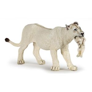 FIGURINE - PERSONNAGE Figurine Lionne blanche avec lionceau - PAPO - LA VIE SAUVAGE - Mixte - Intérieur - 3 ans
