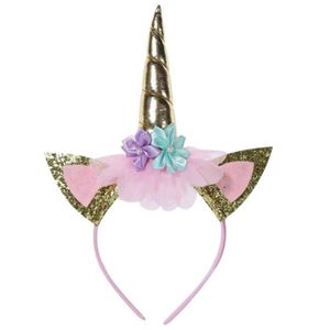 Homyl Bandeau de F/ête Serre-t/ête Fille Cosplay Licorne Ornement F/ête de Anniversaire Bijoux de Cheveux D/éguisement Rose