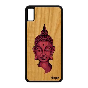 COQUE - BUMPER Coque iPhone XS Max bois silicone bouddha bouddhis