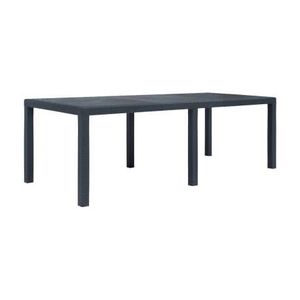 TABLE DE JARDIN  Table de jardin Anthracite 220x90x72 cm Plastique Aspect rotin  88996