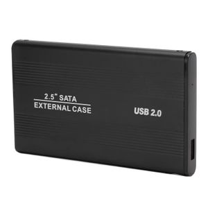 Disque dur externe Boîtier Disque 2,5 pouces Usb 2.0 Case Portable Sata Hdd  Argent - Cdiscount Informatique