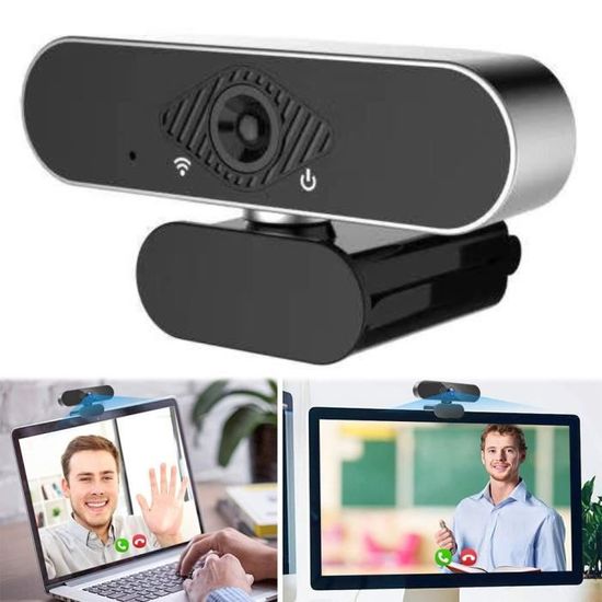 Webcam HD 1080p Avec Micro Antibruit - Grand Angle, Plug & Play USB - Pour Streaming, Cours, Réunions