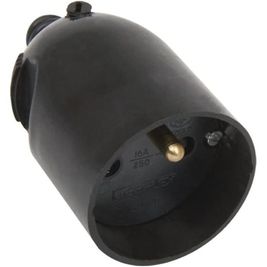 Connecteur electrique | Adaptateur prise | Prise Plate | Raccord electrique | Fiche electrique | Fiche Femelle 2P T 16A Avec EClipse Sortie Droite A Coiffe Noir Vrac | Debflex | 713390 (Lot de 2 Connecteur electrique | Adaptateur prise | Prise Plate | Raccord electrique | Fiche electrique | Fiche Femelle 2P T 16A Avec EClipse Sortie Droite A Coiffe Noir Vrac | Debflex | 713390 (Lot de 2
