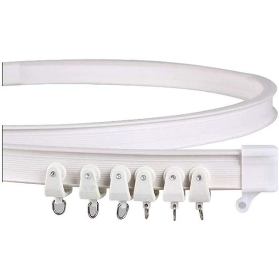 Lot De 2 Embouts De Tringle à Rideaux En Plastique Blanc - Pour Tringle De 28 Mm De Diamètre - Décoration Moderne, Facile à Installer