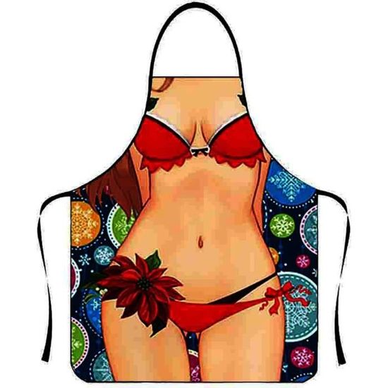 Tablier De Cuisine Humoristique Homme - Design 3D Muscle - Cadeau Drôle Pour Barbecue Et Cuisine