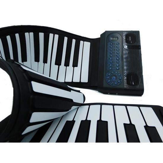 Clavier Piano Portable 49 Touches Pliable - Pour Débutants, Enfants - Avec Sons, Rythmes, Connexion USB