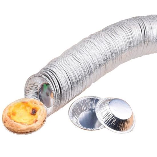 Lot De 50 Moules à Tarte En Aluminium - 23 Cm - Jetables, Qualité Supérieure - Pour Quiches, Tartes