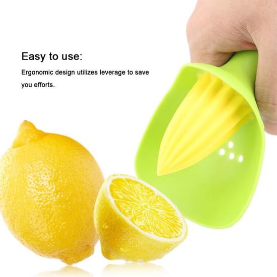 Dioche Presse-citron Presse-agrumes manuel ergonomique pour mini-presse-citron pour orange citron vert (vert)