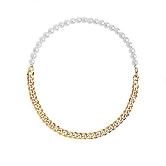 Collier Sport Titane Power Absorber Énergie - Bleu Blanc (Neuf)