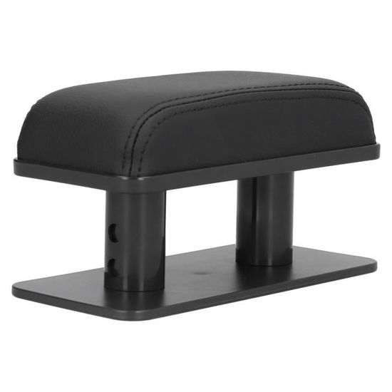 Support Coude Accoudoir Voiture Réglable - Coussin Bras Confortable En Cuir PU (Noir/Blanc)