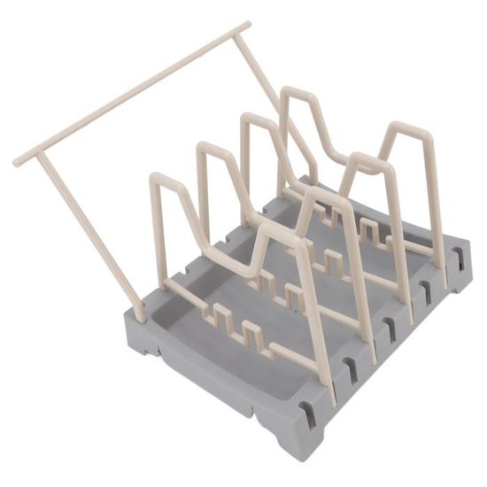 2 Supports Muraux Pour Couvercles De Casserole - Métal, 3 Fentes - Gain De Place Cuisine