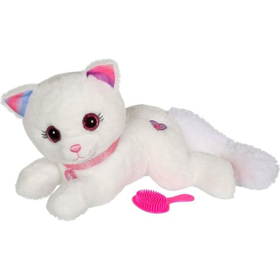 Gipsy Toys Peluche Interactive Chien Puppy Bella – 30 Cm Rose Et Blanc, Lumières Arc-en-Ciel, Mélodies Douces, Mode Veilleuse Silencieuse