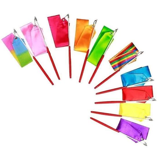 Rayong 4Pcs Ruban De Danse, Gym Fitness Rubans De Gymnastique Rythmiques, Ruban