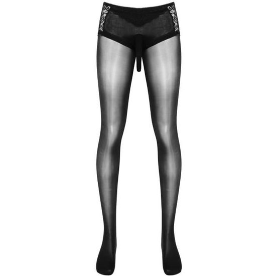 Collant Homme Brillant Transparent Avec Culotte Intégrée - Pour Fitness Ou Déguisement, Manches Longues