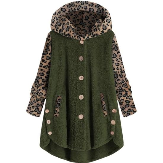 Pvucpot Veste Chaude Femme Hiver à Capuche Manteau Polaire