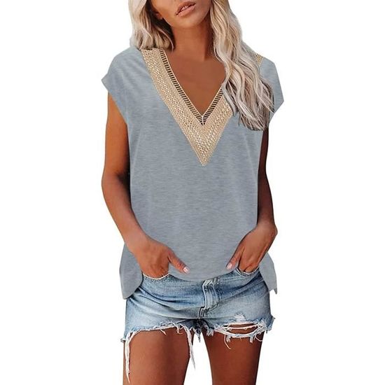 Chemise Blanche Dirndl Pour Femme - Style Bavarois Pour Oktoberfest, Fêtes De La Bière - Manches Courtes, Col En V