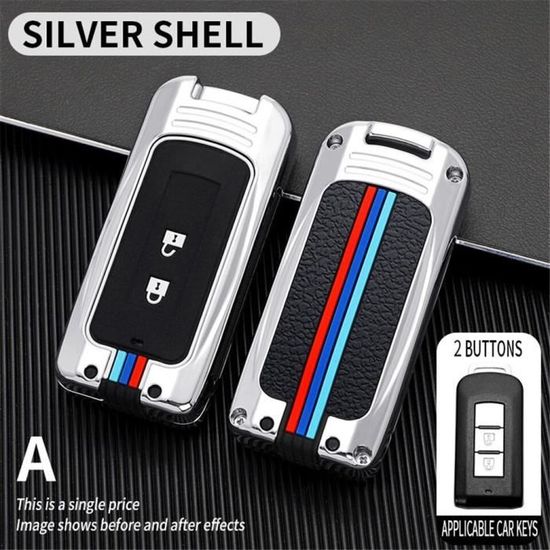 ZTLQ Auto Housse Étui En Cuir Pour Clé Coque Pour Mitsubishi L200 Club Cab 2019-2024,Télécommande Coque De Clé De Voiture Porte-clés De Voiture