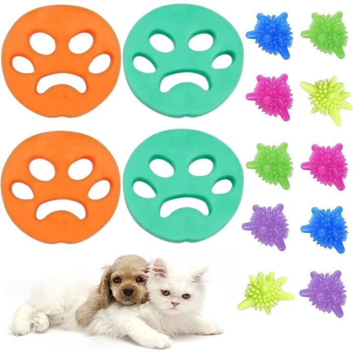 Acchiappa Peli Per Lavatrice 10 Pièces Boules Anti-Poils Machine à Laver - Réutilisables - Attrape Poils Chien/Chat - Nylon Doux Boule Anti Peluche