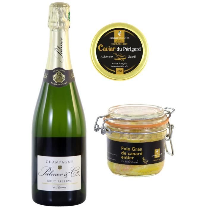 Coffret de Luxe : Caviar, Foie Gras, Champagne - Jemangefrancais.com