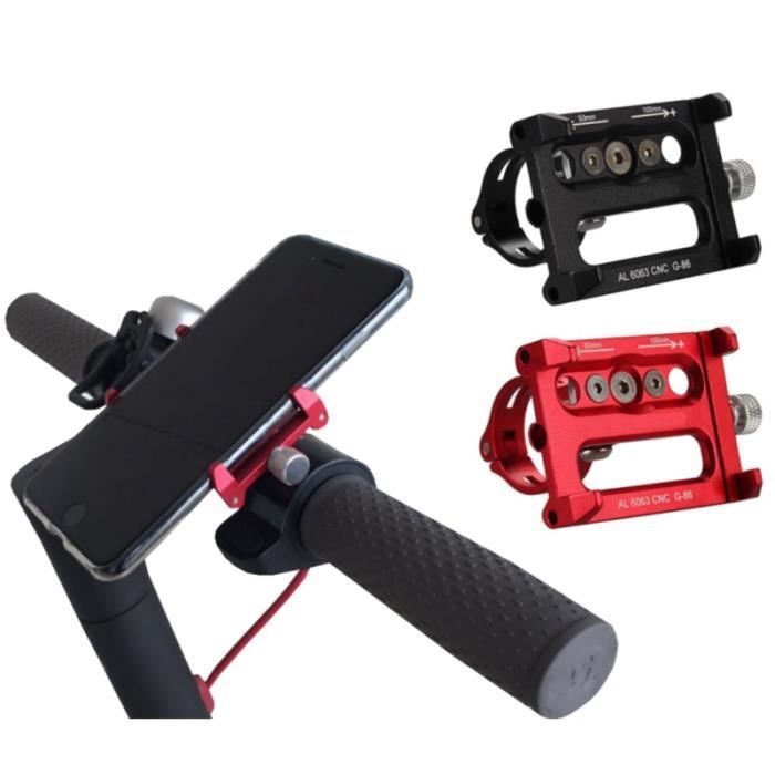Xiaomi Mijia M365 Scooter électrique support pour téléphone support en alliage de CNC convient à 3.5 à 6.2 pouces téléphone-Rouge