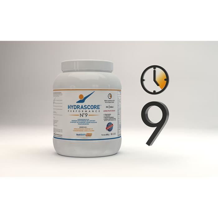 Hydrascore Performance n°9 Boisson Isotonique de l'Effort Arôme Fruits Rouges 800g