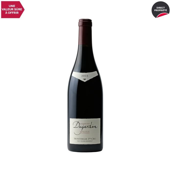 Monthélie 1er Cru Les Vignes Rondes Rouge 2018 - 75cl - Maison Dujardin - Vin AOC Rouge de Bourgogne - Cépage Pinot Noir