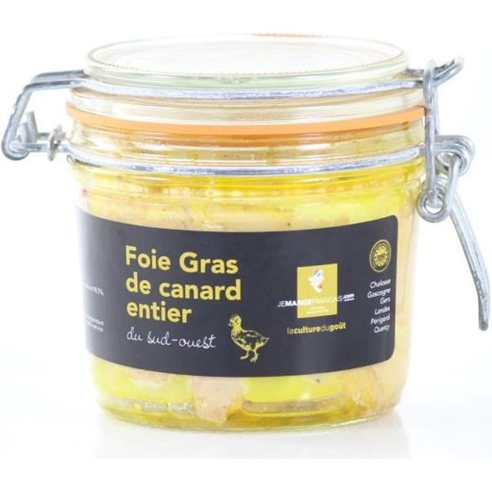 Foie Gras de canard entier du Sud-Ouest conserve de 350 g