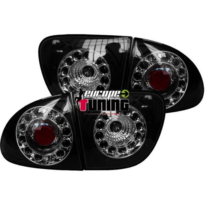 feux arrières design, LED, noir, LEON/TOLEDO 99-05 LED pour: Seat Toledo/Leon(Typ1M/L) 99-04