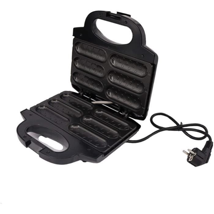 GAUFRIER Gaufrier Panini Appareil Croque Monsieur Appareil De Cuisson De Petit-Déjeuner À Saucisse E355