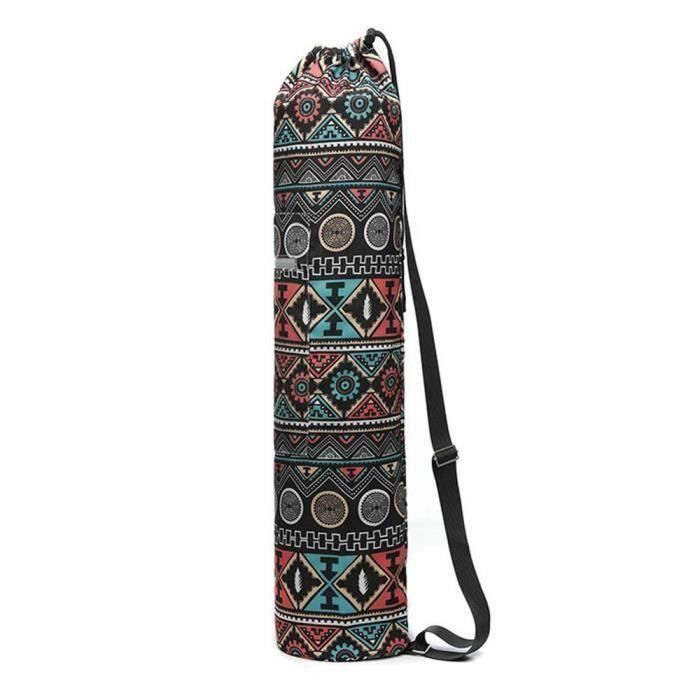 AOLVO Sac de 6mm tapis de Yoga, Sac de toile à bandoulière Bleu