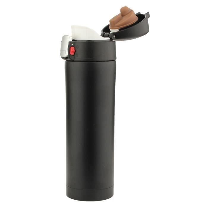 500ml Bouteille isotherme thermos Mug de voyage en Acier inox. pour Camping, Voyage, sport anti-fuite d'eau Noir 500ML @kee