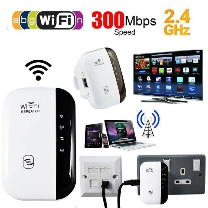 Amplificateur WiFi Repeteur Booster de signal sans fil WiFi extender 300M WLAN
