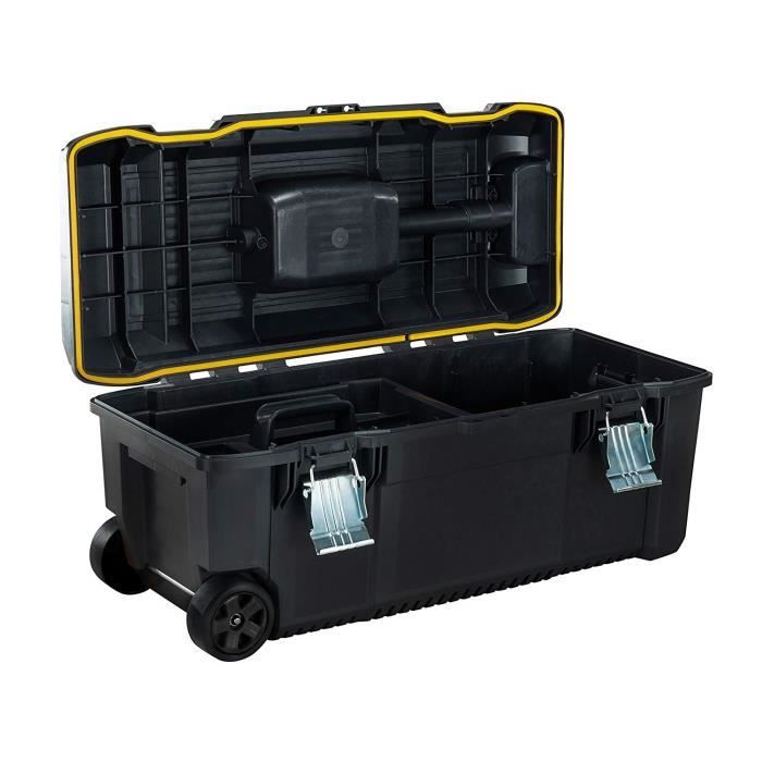Stanley FMST1-75761 Boite à Outils FATMAX 28- avec roues et poignée télescopique, Noir