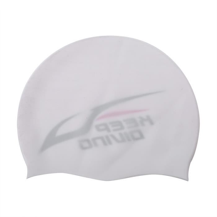Qiilu bonnet de bain en silicone Maillots de bain de natation en silicone élastique unisexe bonnet de bain long bonnet de bain