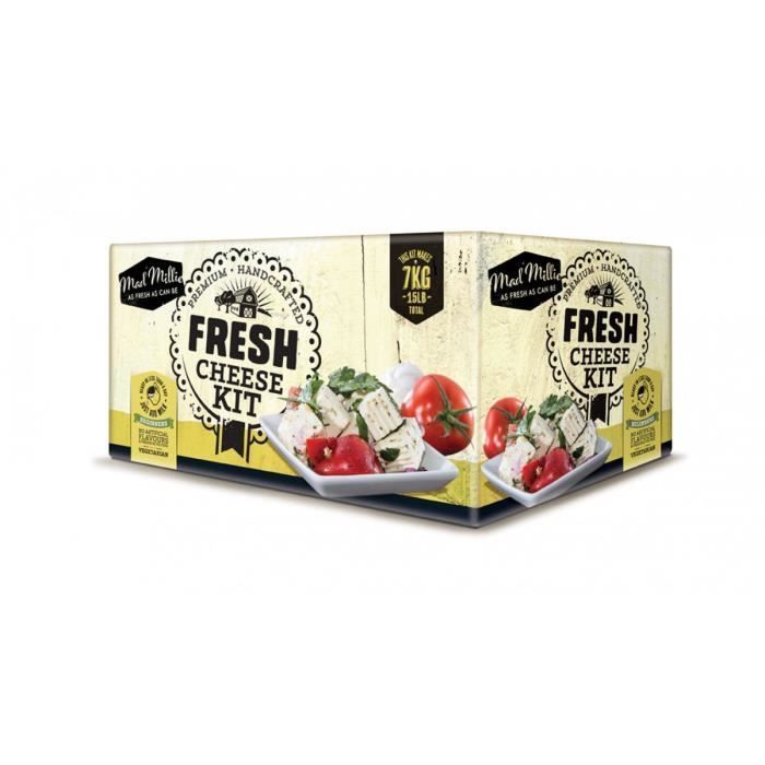Kit Fromage Frais - Ingrédients + Équipement - Permet la Fabrication de 7kg de Fromage